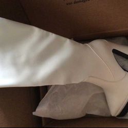 New White Tall Boots