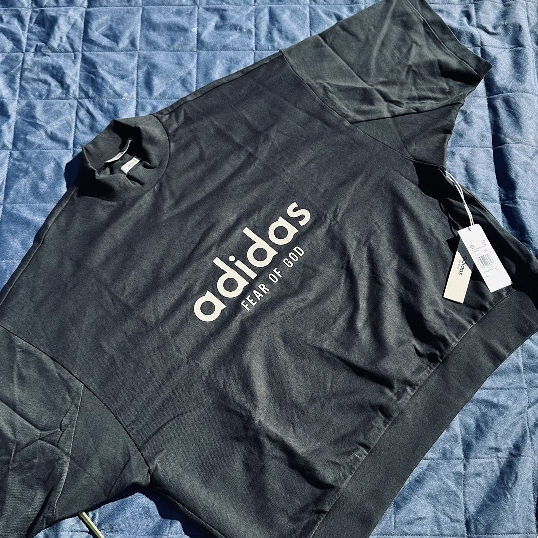 Fear Of God Adidas HEAVY JERSEY 3/4 MOCK TEE - NEW Size XL for