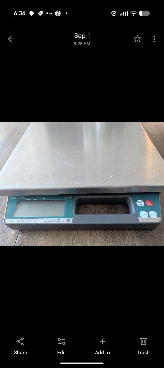 Taylor digital scale 50 Lbs. TE50 
