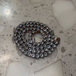 Tennis Chain Iced Out Rose Gold 