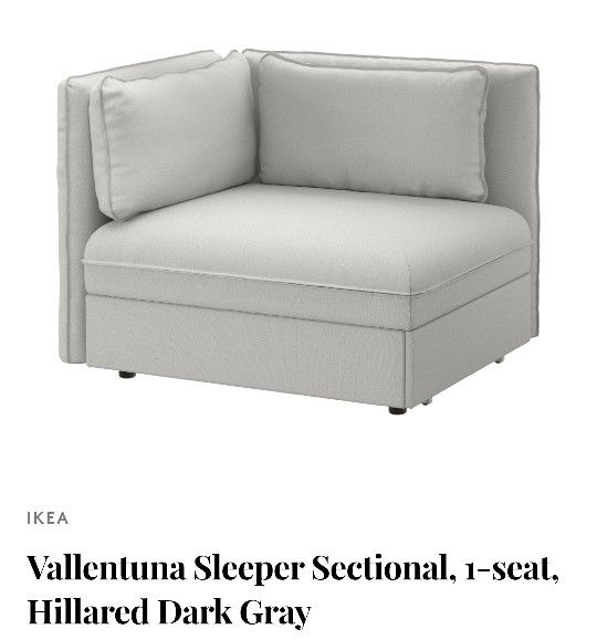 Ikea Vellentuna Sleeper Sofa / Ottoman (Gray)