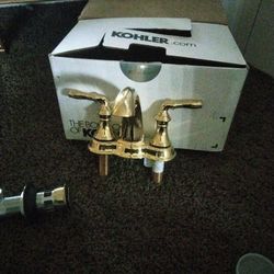 Brand New Gold Two Hole Faucet
