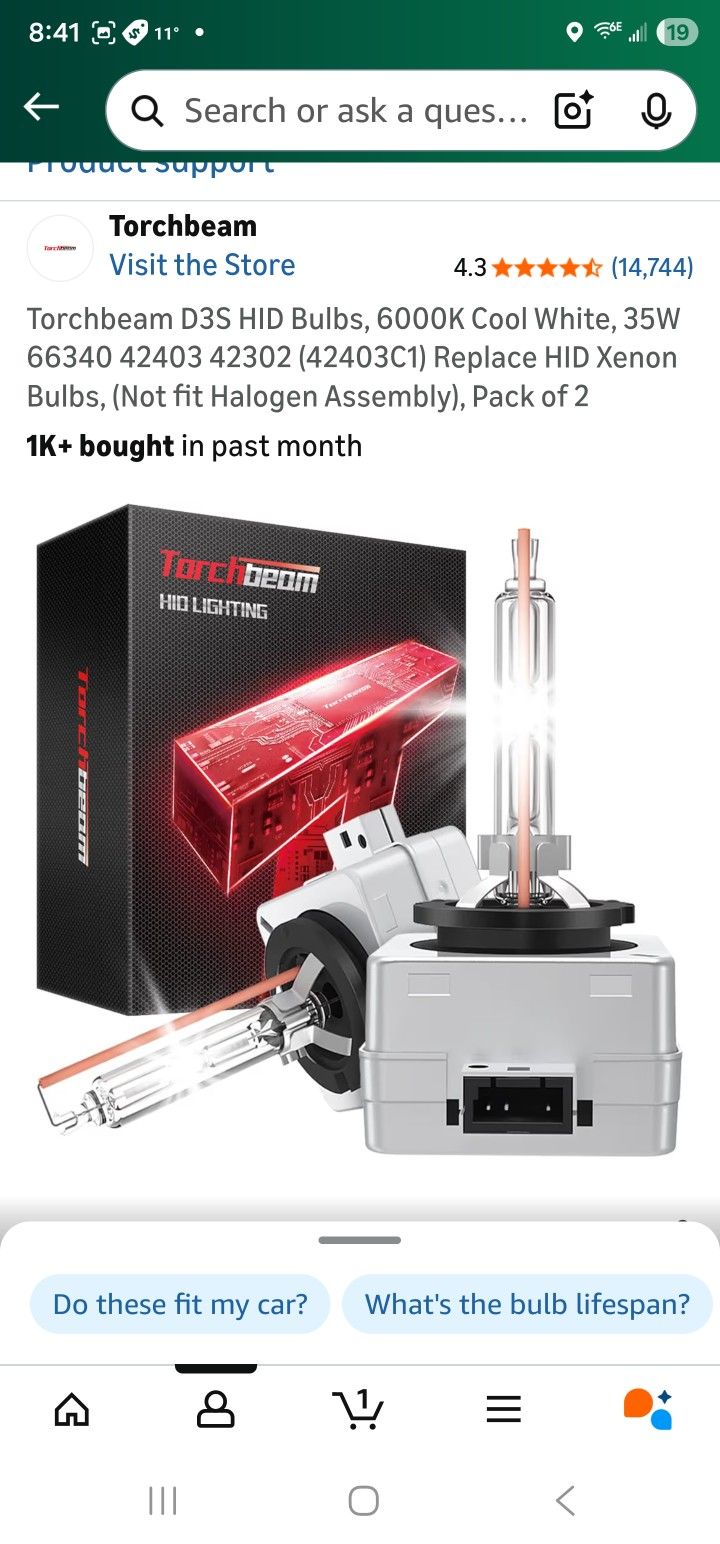 D3S Head Light Bulbs From Ford