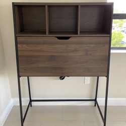 Project 62 Loring Wood Secretary Desk with Hutch