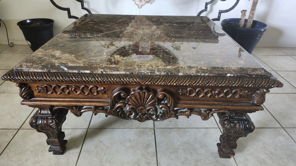 Stone Top Coffee Table