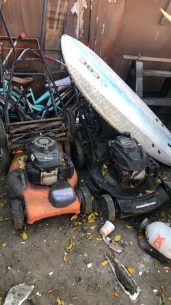 Two mowers