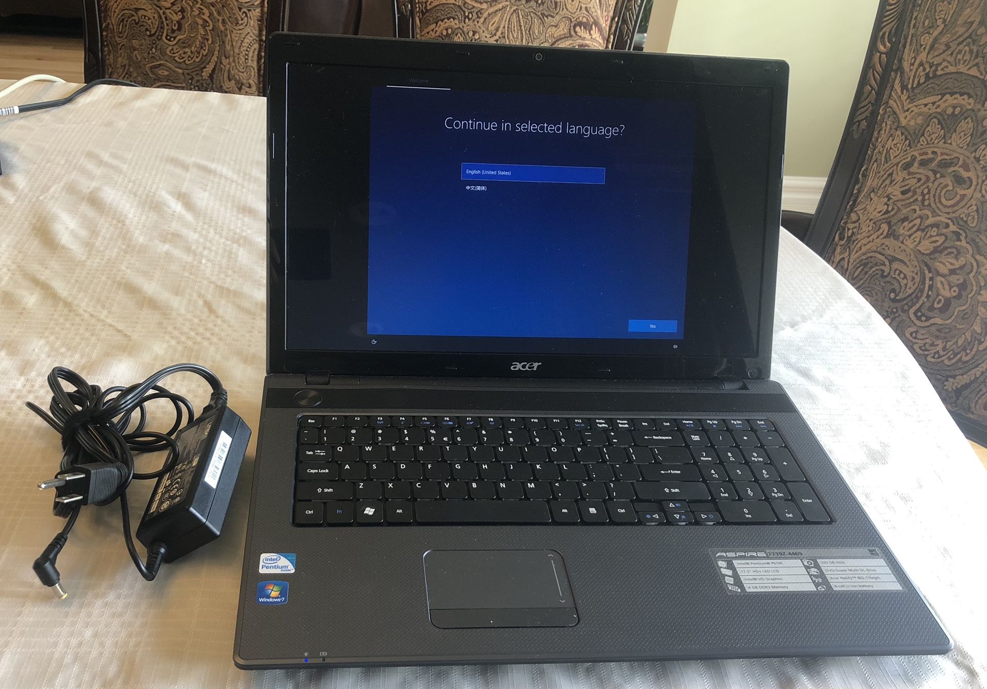 Acer Aspire 7739Z-4469 17.3” Laptop With Windows 10