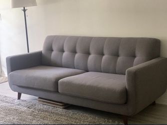 Gray Allie 82” Mid-Century Modern Sofa by Living Spaces