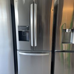 LG 21.8 cu. ft. 3-Door Smart French Door Refrigerator with Ice Maker and Water Dispenser in Stainles