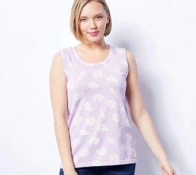 Isaac Mizrahi Bridgehampton Printed Shell Sweater Tank Size M
