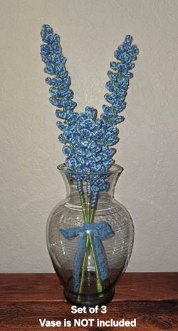 Crochet bluebonnets set of 3