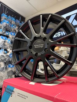 4x American Racing AR90467012740 16" x 7" AR904 40mm Offset Black 4 Rims 5x114.3