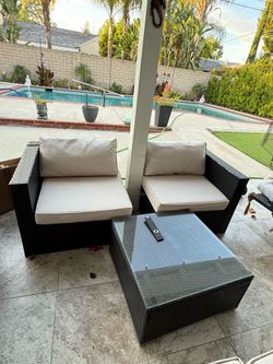 Outdoor couch with table