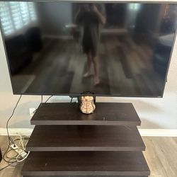 Modern Dark Wood TV Stand – $20