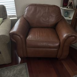 Brown Leather Couch