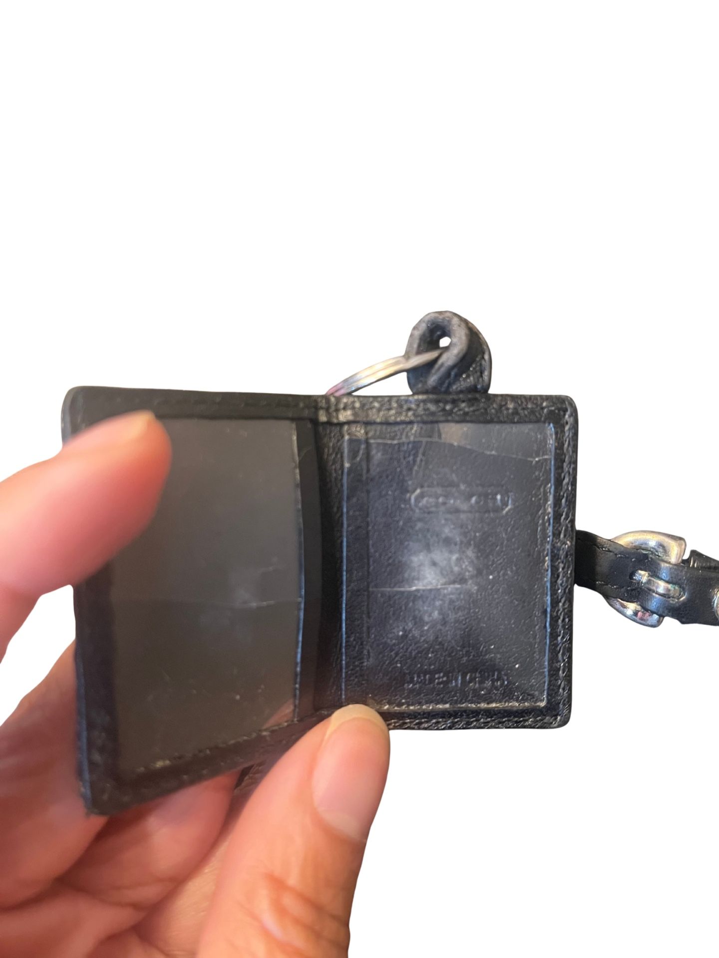 Coach Signature canvas mini photo album/picture frame keychain/bag