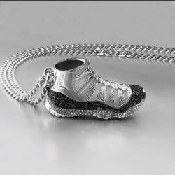 Iced Out Michael Jordan Concord 11’s Air Jordan Necklace Bling Pendant W/ Chain