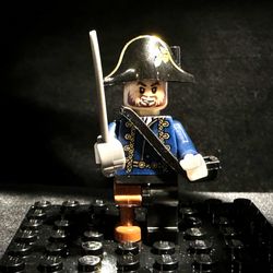 Lego Custom Pirates Of The Caribbean Barbosa Minifigure