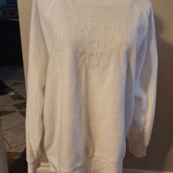 Pink White Sweatshirt In Size M