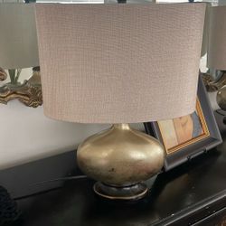 Vintage Brushed Gold Lamps (2)