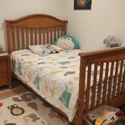 Full size Bedroom Set: Bed Frame, Dresser And  Night Stand .