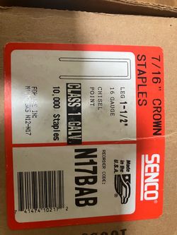 Senco 1.5” staples