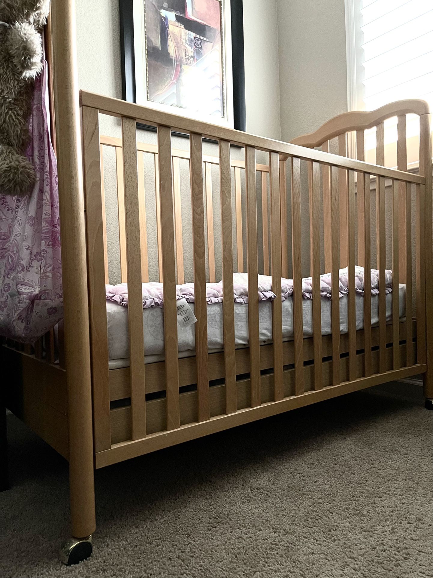 Baby Crib, Storage, and Mattress
