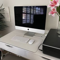 White Desk And Office Chair 