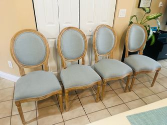 4 Solid Wood Dining Chairs