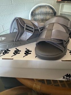Kappa Gray Slide Sandals with Box