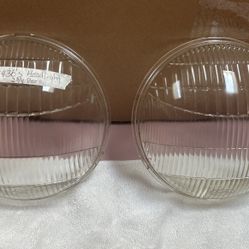 1936 Vintage Ford Twolite Headlight Glass Lenses. One pair