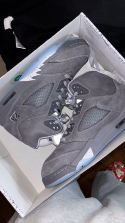 Jordan Wolf Grey 5s Size 11 Men No Lid