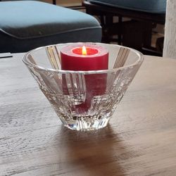($15) New 6x4 Crystal Bowl For Table Centerpiece