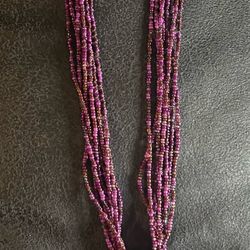 Purple Beaded Necklace