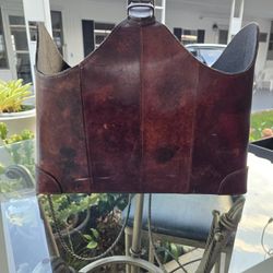 Leather Tote magazine Storage Blanket storage Sewing storage