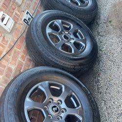 17” Ford Bronco Rims And Tires Only Good For Burn Outs September 16th Is Coming If You Don’t Want To Waist Your Good Tires 