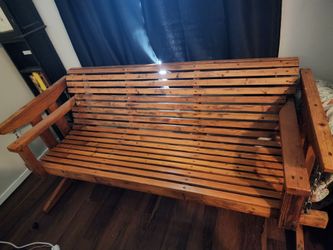Wood handmade porch swing