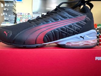 Puma Black and Red Running Sneakers