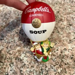 Vintage Campbells Soup Hot Air Balloon Ornament