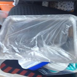 3 clear 24inch serving trays