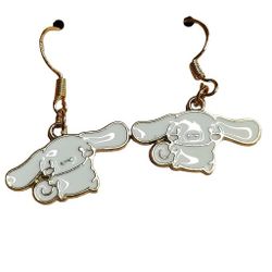 Cinnamaroll Kawaii Gold Dangle Earrings 
