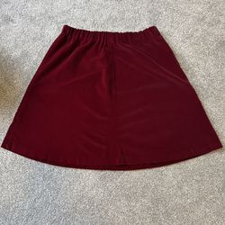 Like New Burgundy Velvet Skirt Size M/L