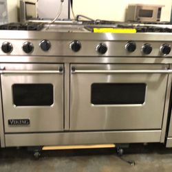 Viking 48”wide All Gas Range Stove With Griddle And Charbroil Grill