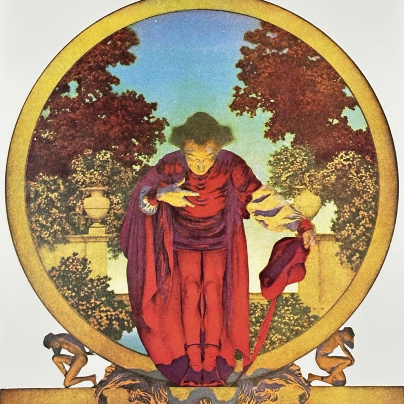 KNAVE OF HEARTS Original Vintage Fine Art Print Maxfield Parrish Deco Nouveau Artist Antique Collectible Neo Classical Allegory Allegorical Painter