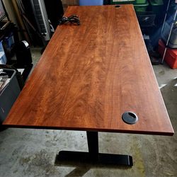 Beautiful Wood Sit-Stand Electric Desk
