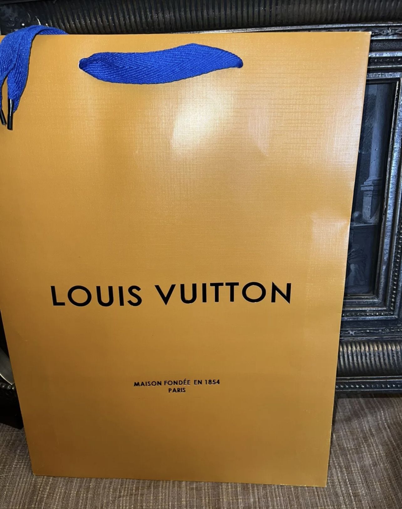LOUIS VUITTON Bag Paper Shopping Medium Orange SIZE 14 × 10 X 4.25