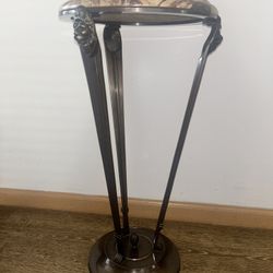 Marble Top Side Table Marble Plant Stand Lion Head Detail 