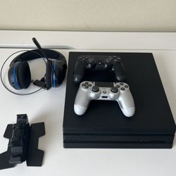 PS4 Pro, Controllers, and Wireless Headset