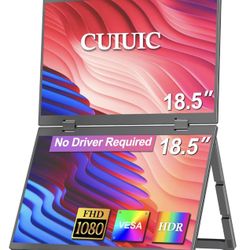 Dual Portable Monitor, 18.5" 1080P FHD 