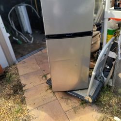 Stainless steel Frigidaire mini fridge